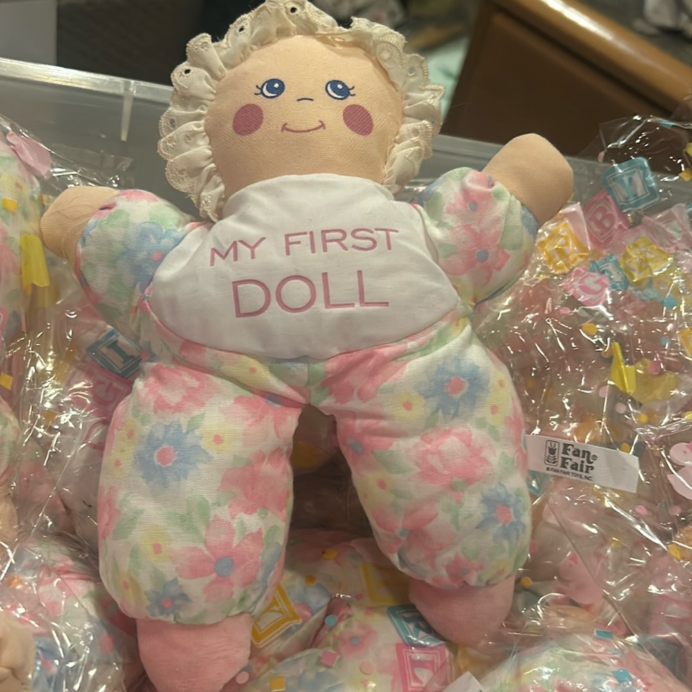 NWOT vintage MY FIRST DOLL baby rattles